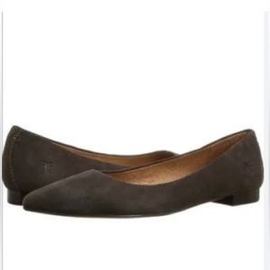 Frye Sienna Ballet flat in suede charcoal - size 8